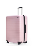 Classic Minimalist Horizontal Grooved Hardside Spinner Suitcase - Pastel Pink