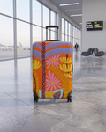 Vibrant Tropical Retro Elastic Luggage Cover - Sunny Oasis Edition
